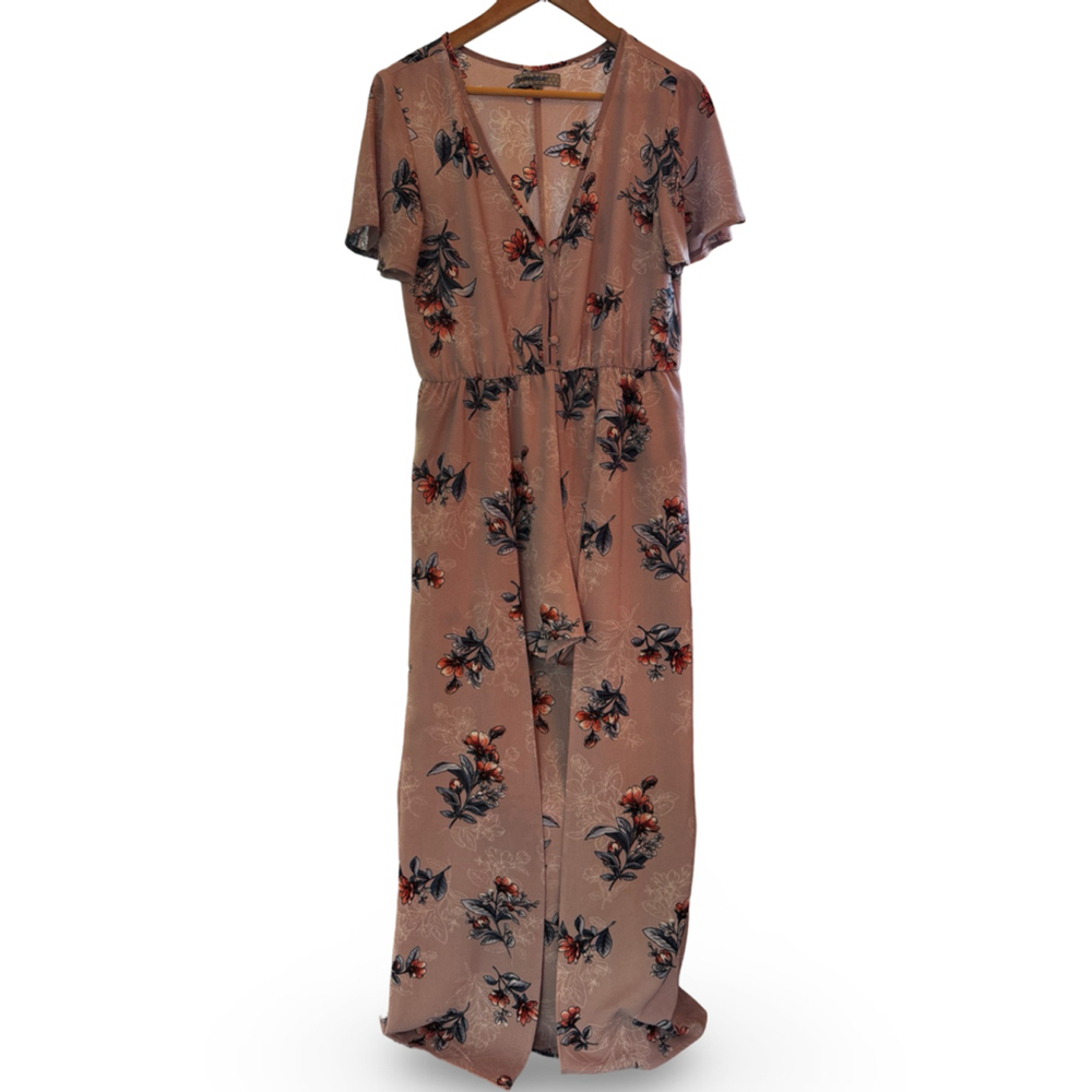Women's Bailey Blue Jumpsuit/Dress M, Pink Floral